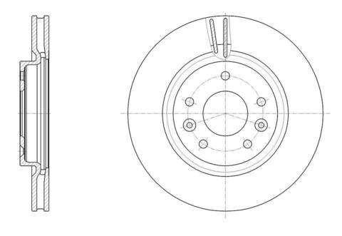 Диск тормозной вентилируемый G-brake  GR-21689