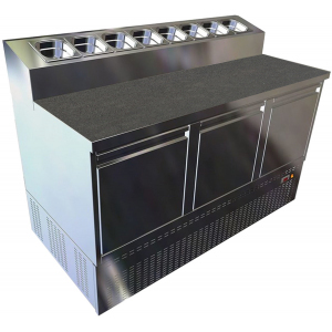 Стол холодильный для пиццы Gastrolux СОП3-147/3Д/Sр/GN1/6/К Satinet