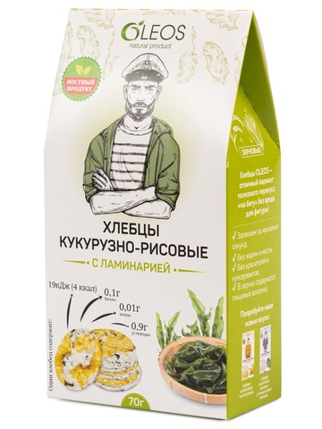 Хлебцы кукурузно-рисовые с ламинарией Oleos