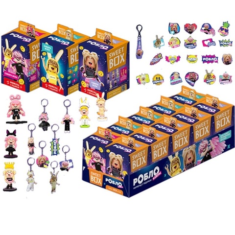 РОБЛОКСЕРЫ КОРЖИК, ЖЕНЯША, БАБКА ШОУ, KVINKA, FIL1KTOP SWEET BOX Мармелад с игрушкой/подарком в коробочке 1кор*12бл*10шт, 10г.