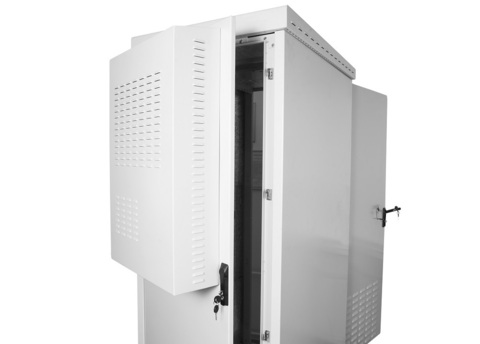 Шкаф уличный всепогодный укомплектованный напольный ЦМО ШТВ-1-ТК-MC3, IP54, 30U, 1575х745х630 мм (ВхШхГ), дверь: металл, цвет: серый, (ШТВ-1-30.7.6-К3