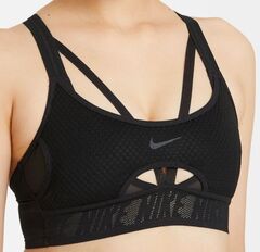 Бюстгальтер спортивный Nike Indy UltraBreathe Bra W - black/black/black/dark smoke grey