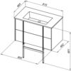 Allen Brau 1.32005.PWM Тумба под раковину  Reality 80 1.32005.PWM папирус матовый