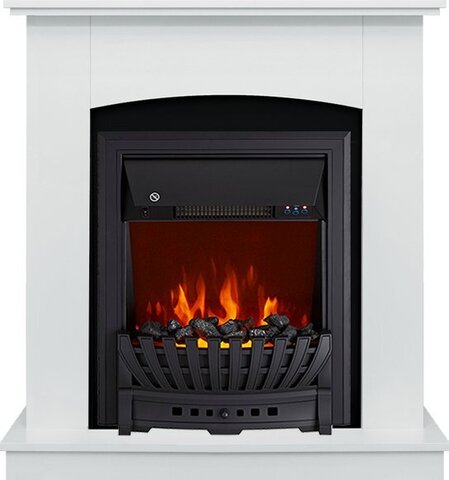 Каминокомплект Royal Flame Barcelona (разборный) - Белый с очагом Aspen Black