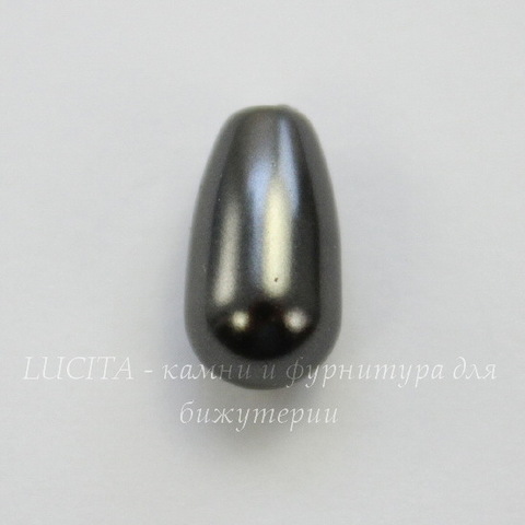 5816 Хрустальный жемчуг Сваровски Crystal Black Капля с несквозным отверстием 11,5х6 мм
