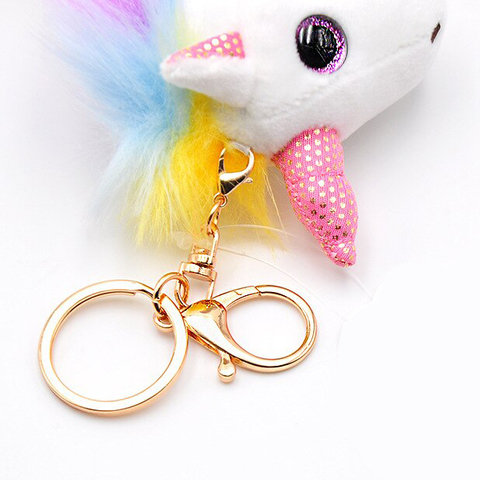 Брелок Единорог белый 13 см