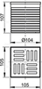 Решетка 105 × 105 серая, арт. APV0100 AlcaPlast