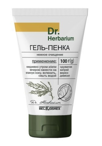 BelKosmex Dr.Herbarium Гель-пенка нежное очищение 100г