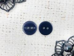 Пуговицы, d 1 см, тёмно-синий, 2 прокола