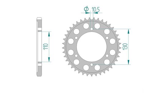13815-45 звезда задняя (ведомая) алюминиевая, 525, AFAM (JTA1876.45)