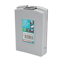 Набор сверл по металлу 1-10мм 19шт DIN338 HSSE-Co5 135° (пл. кейс) H-Tools 215214ROHT