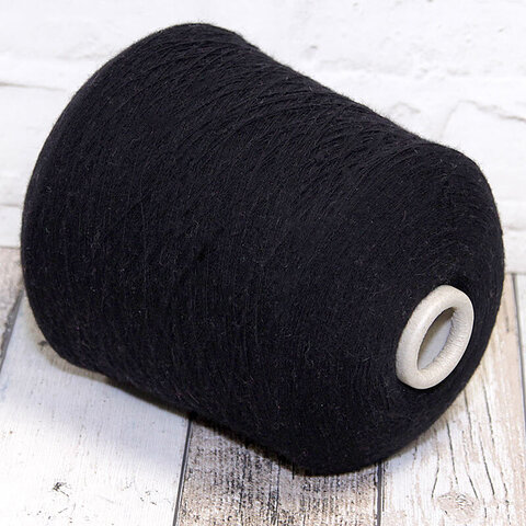 Меринос-стрейч с ангорой (25%) LINEAPIU / FELT 1900 черный