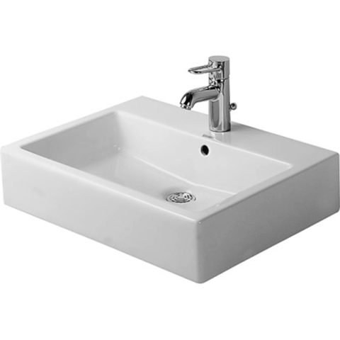 Duravit Vero Раковина  для мебели, без перелива, с 1 отврстием под смес., 600x470мм, Цвет: Белый 454600041