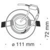 Встраиваемый светильник Technical Metal Modern DL295-5-3W-WC