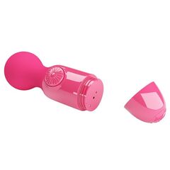 Розовый мини-вибратор с шаровидной головкой Mini Stick - 