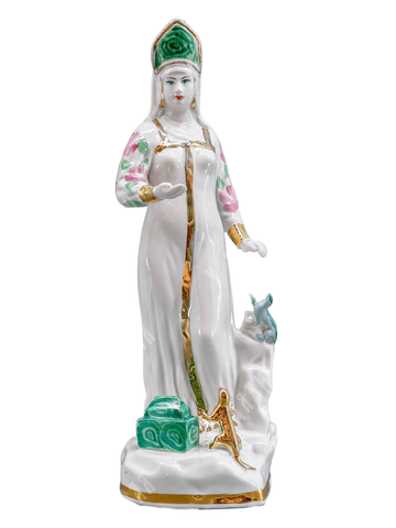 Фарфоровая скульптура «Хозяйка медной горы». П.М. Кожин. Дулёво, СССР. 1966 г.