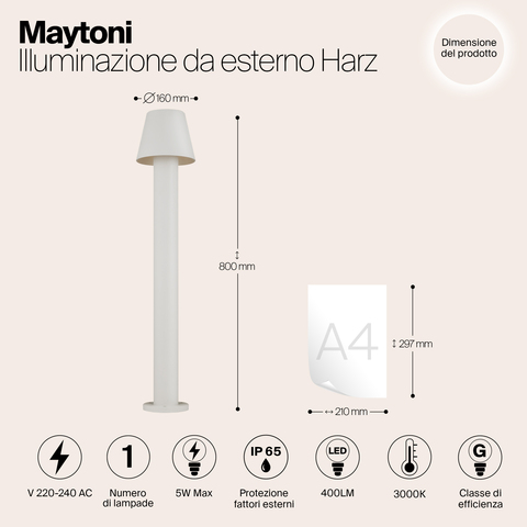 Ландшафтный светильник Maytoni Harz O421FL-L5W