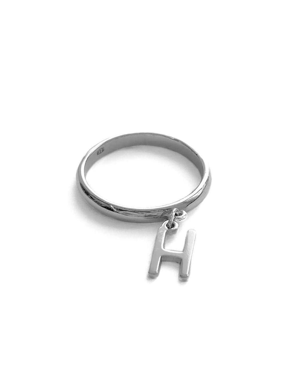 Серебряное кольцо «воплощение» с подвеской «Н»