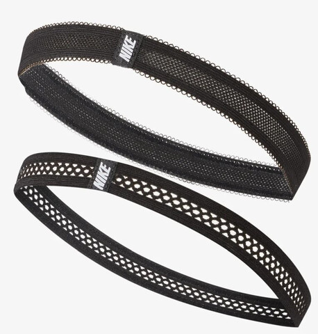 Повязка на голову Nike Mesh Headbands 2PK - black/white
