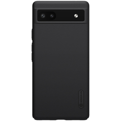 Жесткий чехол черного цвета от Nillkin для смартфона Google Pixel 6A, серия Super Frosted Shield