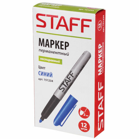 Маркер перманентный (нестираемый) STAFF 