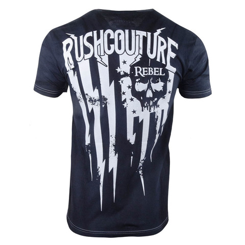 Rush Couture | Футболка мужская SAVAGE SKULL Vintage Black RC151 спина