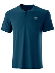 Поло теннисное Wilson Power Seamless Henley II M - majolica blue