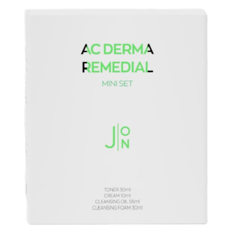 Набор для ухода за лицом СТОП Акне J:ON AC Derma Remedial Set, 30мл + 10мл + 55мл + 30мл