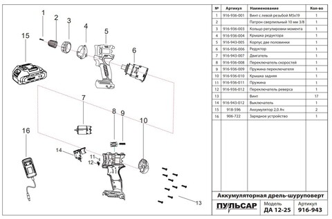 Выключатель ПУЛЬСАР ДА12-25 / ДА14-30 / ДА18-40