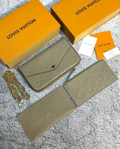 Клатч Louis Vuitton Felicie бежевый