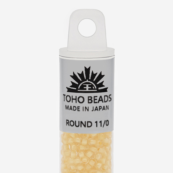 Японский бисер TOHO Round 11/0 (№961), окрашенный изнутри прозрачный