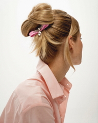 Бант "Стрекоза" розовый с декором