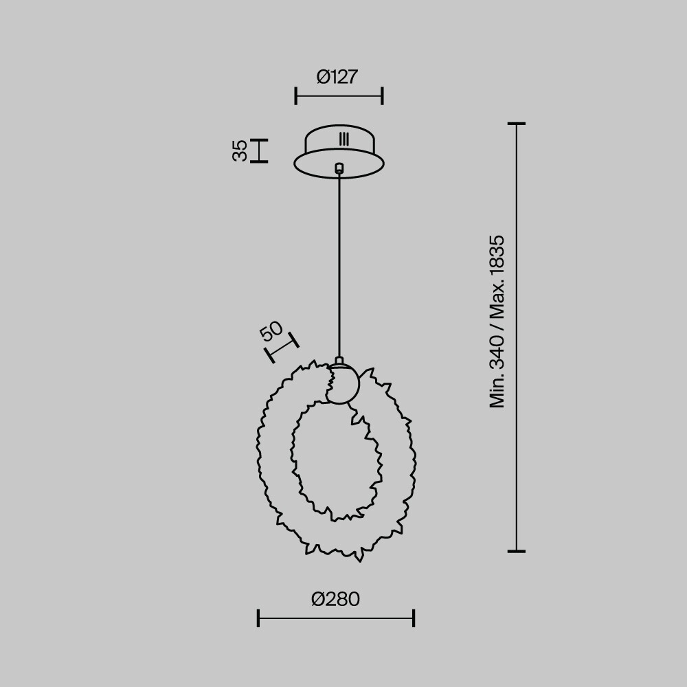 Подвесной светодиодный светильник Modelux Modestyle MS.1141.250 BS