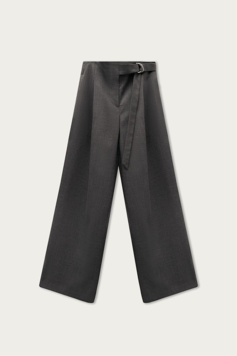 

Брюки Энди с поясом на полукольцах, Серый