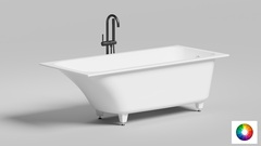 Salini 102117GF ORLANDA KIT 170x75 Встраиваемая ванна с прямоугольной чашей, регулируемые ножки, донный клапан 