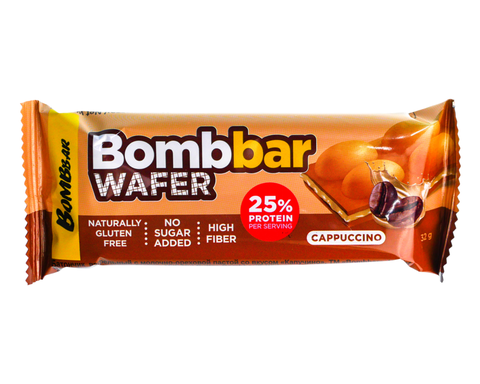 ТМ Бомббар Батончик вафельный с молоч.орех.пастой Капучино 32гр