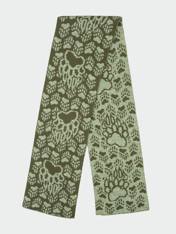 Шарф «Медвежий След» цвета хаки (Без бахромы)