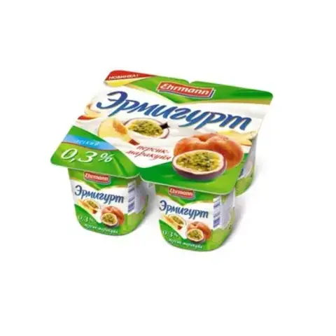 Йогуртный продукт Эрмигурт 0,3% персик маракуйя 100г, шт