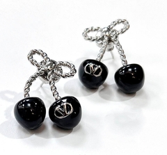 Серьги ювелирные ДВЕ ВИШНИ НА ВЕТОЧКЕ style by VALENTINO