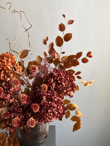 Композиция в кашпо Леукадендрон