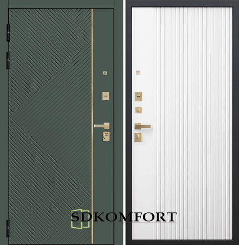 Белый матовый-золото