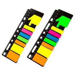 
          Флажки-закладки с клеевым краем, Alingar, "Линейка 18 см", 5 цв. по 20 л, 2 шт - 25*45 мм, 5 шт - 12*45 мм, 1 шт - 45*45 мм, рука указат, европодвес.