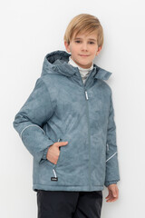 куртка  для мальчика  ВК 36102/н/3 ГР (122-146)