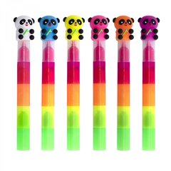 
          Текстовыделитель сегментный, 4 цв., Alingar, "Панда", цветной корпус ассорти, скошенный, 1-4 мм, неоновые цвета, 30 шт/уп, картонный шоу-бокс