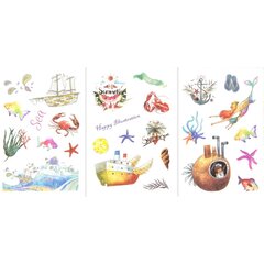 
          Наклейки детские Alingar, 10 см х 19 см, "Морское ассорти", пакет с европодвесом