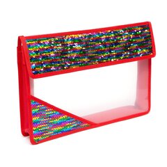 
          Папка 1 отделение, А4 330х220х50 мм, Alingar, пластик, пайетки на клапане и уголке, клапан на липучке