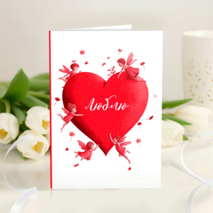 новинка Открытка 4 шоколадки 