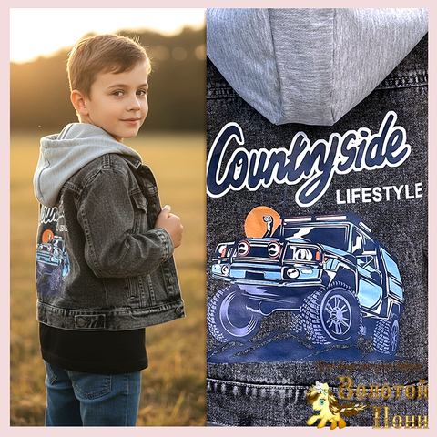 Куртка джинсовая м (5-9) 260106-L1031