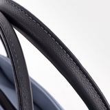 Сумка Саломея 278 гладкий серо-голубой + черный