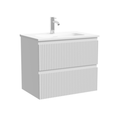 Sancos SNR60/39W Тумба подвесная SANCOS Snob R 590х390х500, c двумя ящиками оснащенными доводчиками, Bianco, арт.SNR60/39W фото